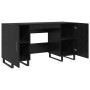Escritorio Roble negro 140 x 50 x 75 cm Madera contrachapada