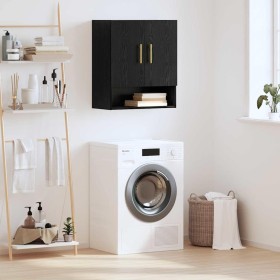 Mueble de pared Montaje en la pared Roble negro 60 x 31 x 70 cm