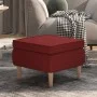 Taburete con patas de madera tapizado tela rojo tinto by vidaXL, Folding stools and chairs - Ref: Foro24-329449, Price: 78,70...