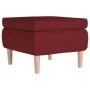 Taburete con patas de madera tapizado tela rojo tinto by vidaXL, Folding stools and chairs - Ref: Foro24-329449, Price: 78,70...