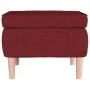 Taburete con patas de madera tapizado tela rojo tinto by vidaXL, Folding stools and chairs - Ref: Foro24-329449, Price: 78,70...
