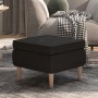 Hocker mit Holzbeinen, gepolstert mit schwarzem Stoff von vidaXL, Klapphocker und Stühle - Ref: Foro24-329448, Preis: 65,86 €...