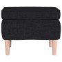 Stool with wooden legs upholstered in black fabric by vidaXL, Folding stools and chairs - Ref: Foro24-329448, Price: 65,86 €,...