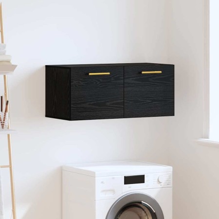 Mueble de pared Roble negro 80 x 36.5 x 35 cm