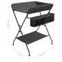 Anthracite gray iron changing table by vidaXL, Baby changing tables - Ref: Foro24-10266, Price: 76,25 €, Discount: %