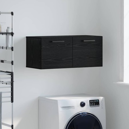 Mueble de pared Roble negro 80 x 36.5 x 35 cm