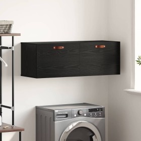 Mueble de pared Roble negro 100 x 36.5 x 35 cm