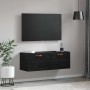 Mueble de pared Roble negro 100 x 36.5 x 35 cm