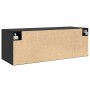 Mueble de pared Roble negro 100 x 36.5 x 35 cm
