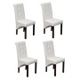 Sillas de comedor 4 unidades cuero sintético blanco de vidaXL, Sillas de comedor - Ref: Foro24-160315, Precio: 326,02 €, Desc...