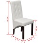 Sillas de comedor 4 unidades cuero sintético blanco de vidaXL, Sillas de comedor - Ref: Foro24-160315, Precio: 326,02 €, Desc...