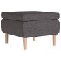 Hocker mit Holzbeinen, gepolstert mit dunkelgrauem Stoff von vidaXL, Klapphocker und Stühle - Ref: Foro24-329447, Preis: 78,4...