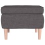 Hocker mit Holzbeinen, gepolstert mit dunkelgrauem Stoff von vidaXL, Klapphocker und Stühle - Ref: Foro24-329447, Preis: 78,4...