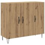 Vitrina Roble artisan 90 x 34 x 80 cm Madera contrachapada