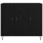 Vitrina Roble negro 90 x 34 x 80 cm Madera contrachapada