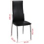 Sillas de comedor 4 unidades cuero sintético negro de vidaXL, Sillas de comedor - Ref: Foro24-60570, Precio: 228,56 €, Descue...