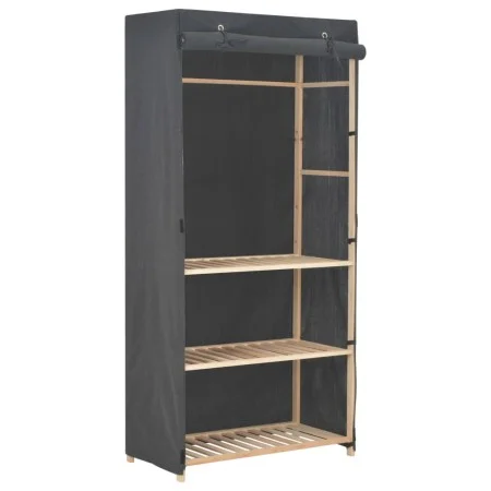 Grauer 3-stöckiger Kleiderschrank aus Stoff, 79 x 40 x 170 cm von vidaXL, Kleiderschränke - Ref: Foro24-248187, Preis: 100,09...