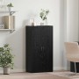 Gabinete de oficina con estante Roble negro 60 x 32 x 115 cm