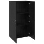 Gabinete de oficina con estante Roble negro 60 x 32 x 115 cm