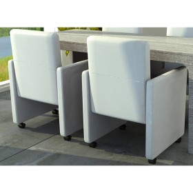 Dining chairs 2 units white synthetic leather by vidaXL, dining chairs - Ref: Foro24-60347, Price: 287,06 €, Discount: %
