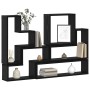 Cubo de Pared Roble negro 96 x 12 x 64 cm Madera contrachapada