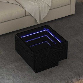 Mesa de Café Roble negro 40 x 40 x 30 cm Madera contrachapada en Mesas de centro | Comprar online en Foro24