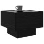 Mesa de Café Roble negro 40 x 40 x 30 cm Madera contrachapada