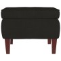 Taburete con patas de madera terciopelo negro von vidaXL, Klapphocker und Stühle - Ref: Foro24-329463, Preis: 63,56 €, Rabatt: %