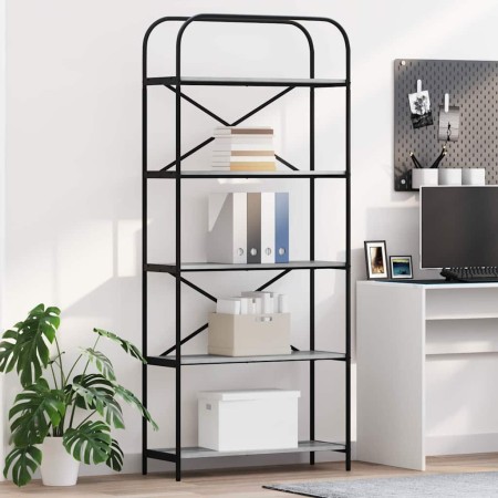 Estante de libros Gris sonoma 80 x 30 x 183 cm