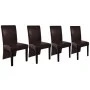Dining chairs 4 units dark brown synthetic leather by vidaXL, dining chairs - Ref: Foro24-60598, Price: 249,51 €, Discount: %
