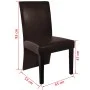 Dining chairs 4 units dark brown synthetic leather by vidaXL, dining chairs - Ref: Foro24-60598, Price: 249,51 €, Discount: %