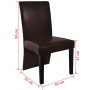 Esszimmerstühle 4 Einheiten Kunstleder dunkelbraun von vidaXL, Essstühle - Ref: Foro24-60598, Preis: 254,43 €, Rabatt: %
