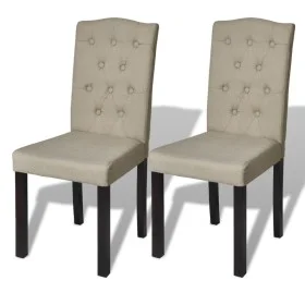 Esszimmerstühle 2 Einheiten aus kamelfarbenem Stoff von vidaXL, Essstühle - Ref: Foro24-240557, Preis: 145,25 €, Rabatt: %
