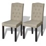 Sillas de comedor 2 unidades de tela camel de vidaXL, Sillas de comedor - Ref: Foro24-240557, Precio: 147,73 €, Descuento: %
