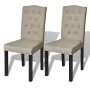 Sillas de comedor 2 unidades de tela camel de vidaXL, Sillas de comedor - Ref: Foro24-240557, Precio: 145,25 €, Descuento: %