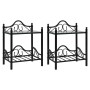 Mesitas de noche acero vidrio templado 45x30,5x60cm negro 2uds de vidaXL, Mesitas de noche - Ref: Foro24-246727, Precio: 86,1...