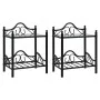 Nachttische aus gehärtetem Glasstahl 45x30,5x60cm schwarz 2Stk von vidaXL, Nachttische - Ref: Foro24-246727, Preis: 84,35 €, ...