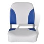 Asiento de barco respaldo plegable cojín azul blanco 41x36x48cm
