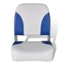 Boat seat with folding backrest, blue and white cushion, 41x36x48cm. by vidaXL, Sailboat parts - Ref: Foro24-90419, Price: 62...