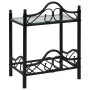 Bedside tables made of steel and tempered glass, 45x30.5x60cm, black, set of 2 units. by vidaXL, Nightstands - Ref: Foro24-24...