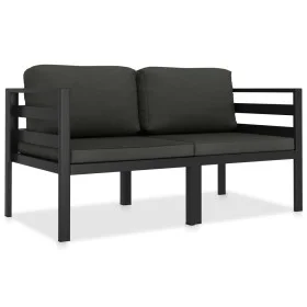 Garden sofa set 2 pieces and anthracite gray aluminum cushions by vidaXL, Garden sets - Ref: Foro24-49238, Price: 302,74 €, D...