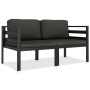 Gartensofa-Set 2-teilig und anthrazitgraue Aluminiumkissen von vidaXL, Gartensets - Ref: Foro24-49238, Preis: 311,26 €, Rabat...
