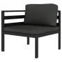 Garden sofa set 2 pieces and anthracite gray aluminum cushions by vidaXL, Garden sets - Ref: Foro24-49238, Price: 301,00 €, D...