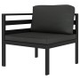 Gartensofa-Set 2-teilig und anthrazitgraue Aluminiumkissen von vidaXL, Gartensets - Ref: Foro24-49238, Preis: 311,26 €, Rabat...