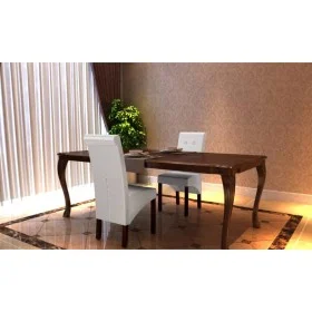 Esszimmerstühle 2 Einheiten aus weißem Kunstleder von vidaXL, Essstühle - Ref: Foro24-60624, Preis: 163,19 €, Rabatt: %