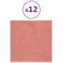 Wandpaneele 12 Stück rosa Samt 30x30 cm 1,08 m² von vidaXL, Wandverkleidung - Ref: Foro24-343810, Preis: 42,27 €, Rabatt: %