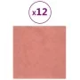 Wandpaneele 12 Stück rosa Samt 30x30 cm 1,08 m² von vidaXL, Wandverkleidung - Ref: Foro24-343810, Preis: 38,57 €, Rabatt: %