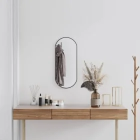 Black oval wall mirror 70x30 cm by vidaXL, Mirrors - Ref: Foro24-348205, Price: 36,05 €, Discount: %