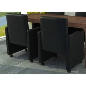 Sillas de comedor 2 unidades cuero sintético negro de vidaXL, Sillas de comedor - Ref: Foro24-60346, Precio: 297,19 €, Descue...