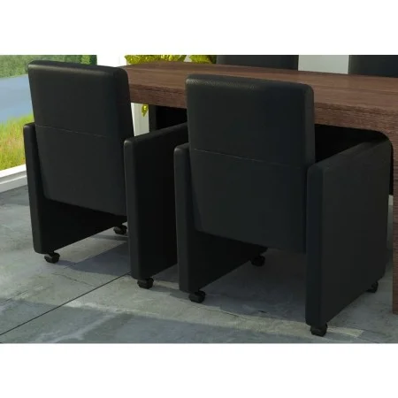 Dining chairs 2 units black synthetic leather by vidaXL, dining chairs - Ref: Foro24-60346, Price: 298,19 €, Discount: %